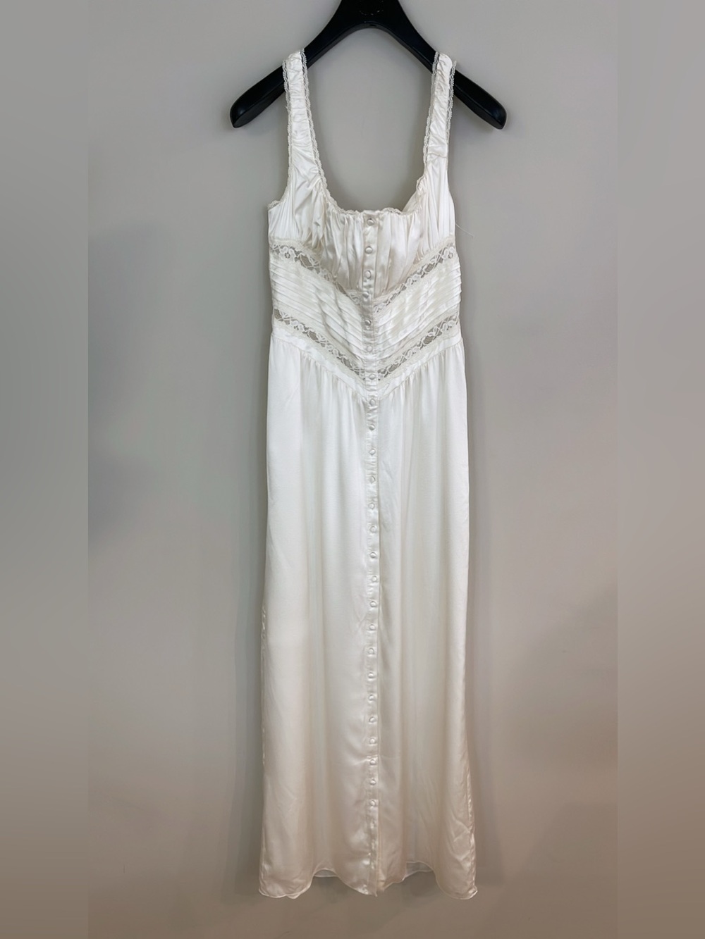 NEW HOUSE OF CB 'Illiana' Ivory Real Silk Maxi Dress Size S - Picture 6 of 13